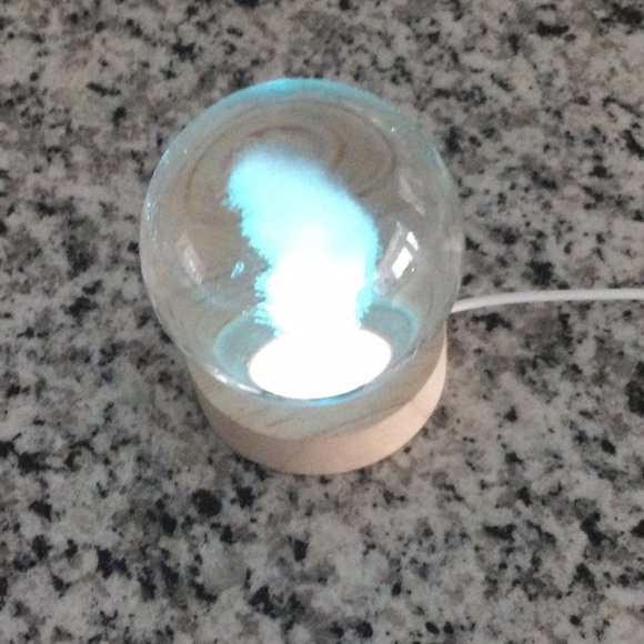 Home 3D Crystal Ball Night Light with LED light base. luminous Crystal Ball - Picture 3 of 11